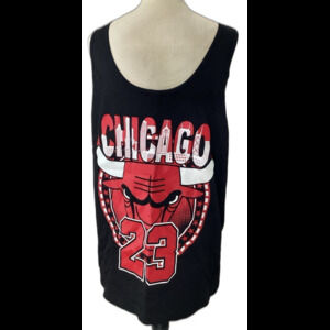 Vintage Tank Top Men's Size XL Color Black Red 1992 Chicago Bulls #23 Graphic